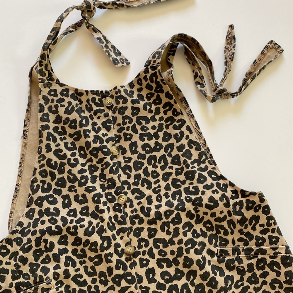 Leopard Print Overall Romper - image 2